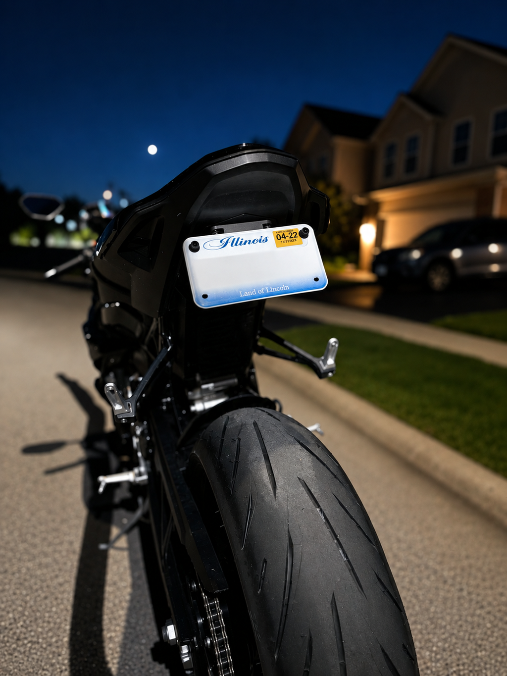 Fender Eliminator Kit compatible with BMW S1000RR 2018-2026, PETG Cover Plate and PA12-CF Carbon Fiber Nylon License Plate Holder