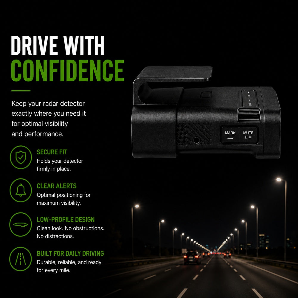 Uniden R7 / R8 / R8W Radar Detector Sun Visor Mount