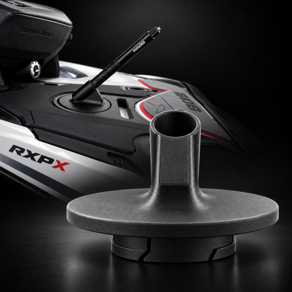 Camera Mount for Sea-Doo RXP-X, RXT-X, GTX, GTI, GTR, Fish PRO, Wake PRO 2018-2025, Rear Deck Holder, Carbon Fiber