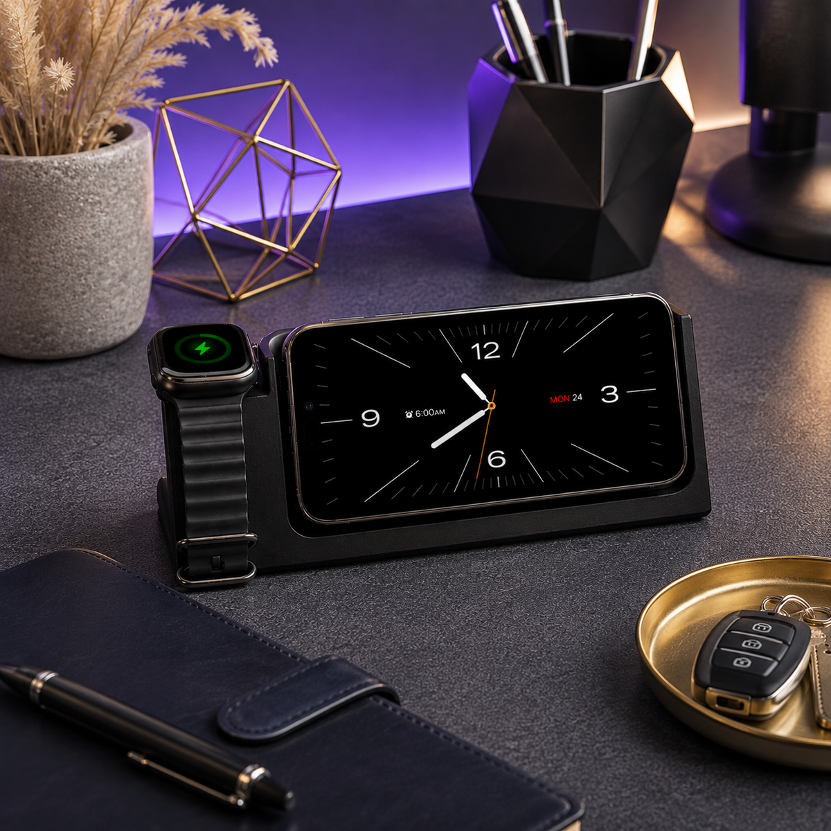 Phone & Apple Watch Charging Station