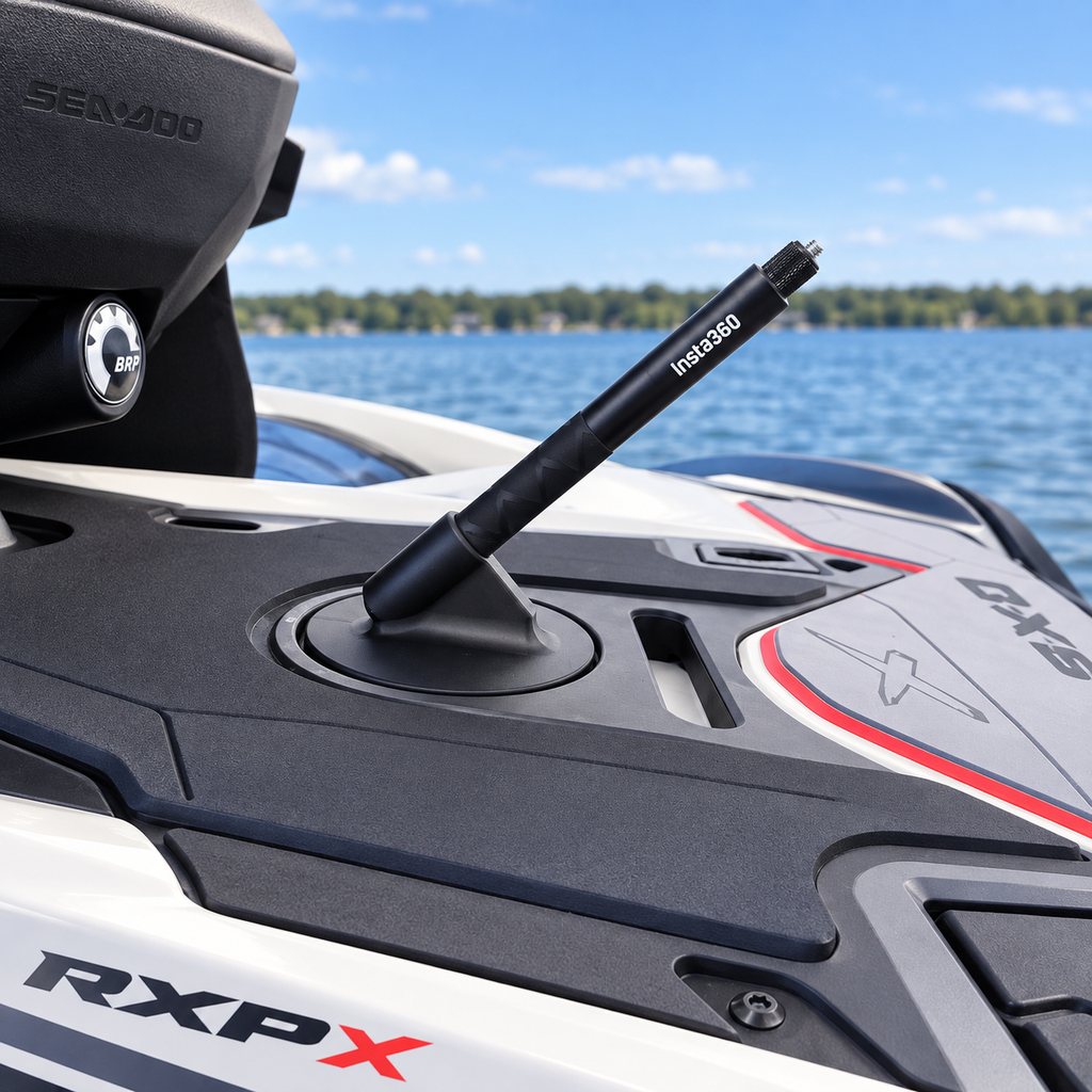 Camera Mount for Sea-Doo RXP-X, RXT-X, GTX, GTI, GTR, Fish PRO, Wake PRO 2018-2025, Rear Deck Holder, Carbon Fiber
