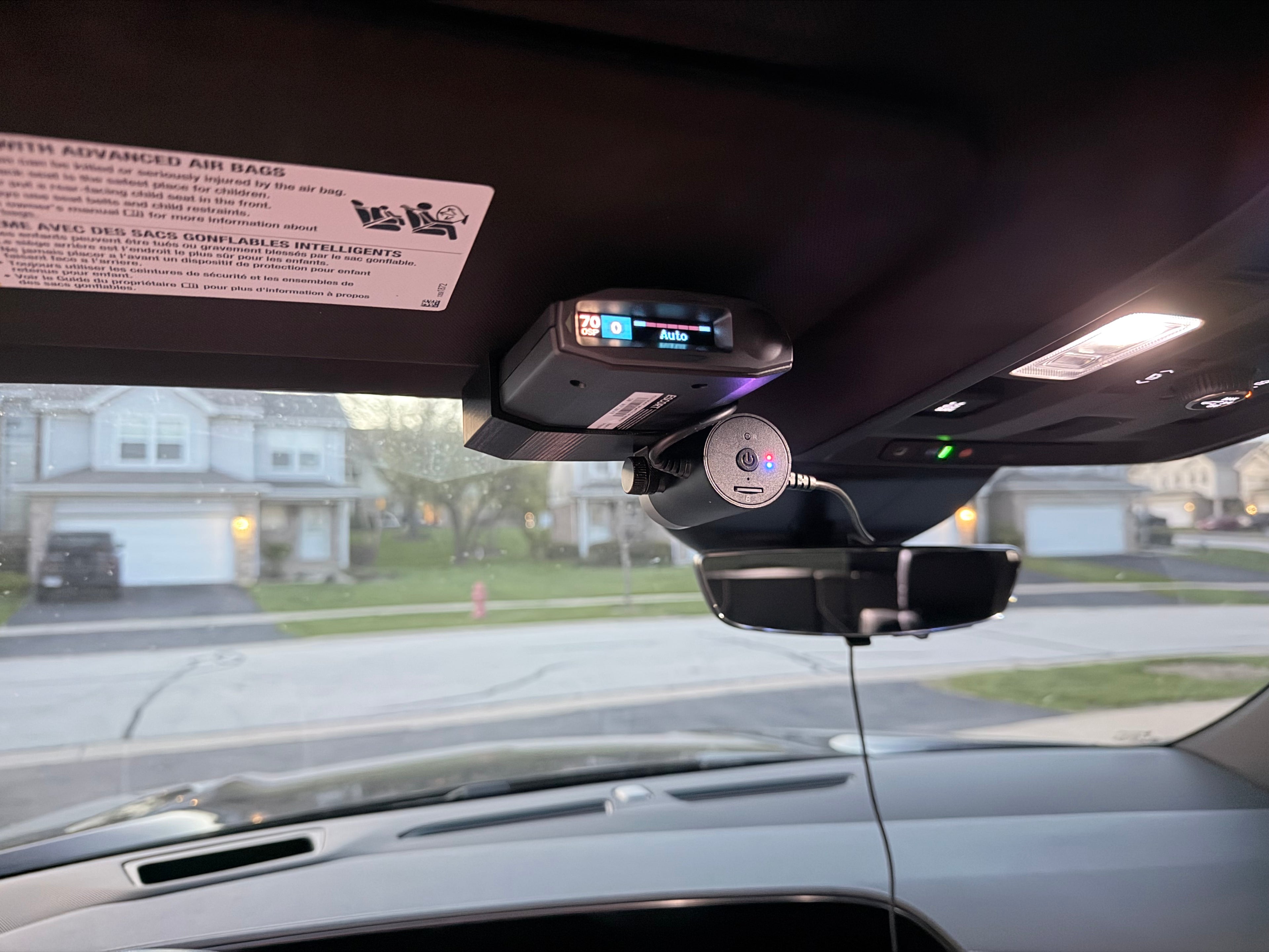 Escort MAX 360 With Dash Cam Sun Visor Mount